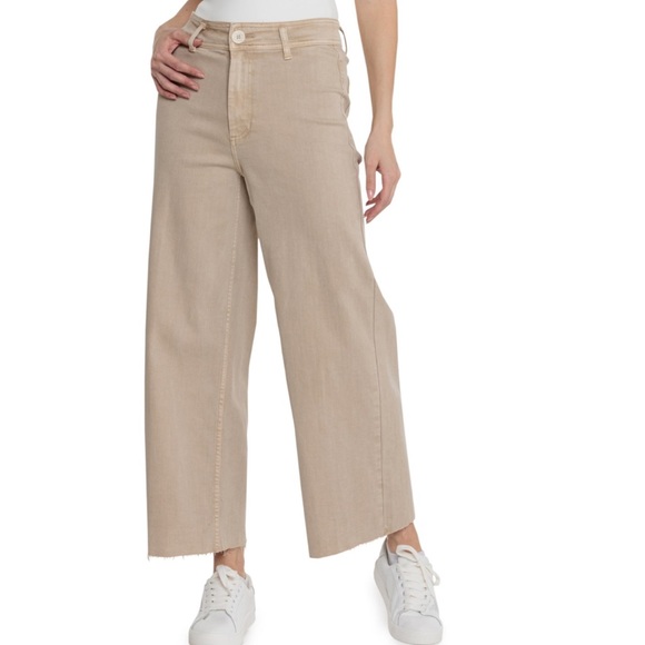 OAT NEW YORK Straight-Leg Twill Ankle Cropped Jeans - High Rise - Picture 13 of 14